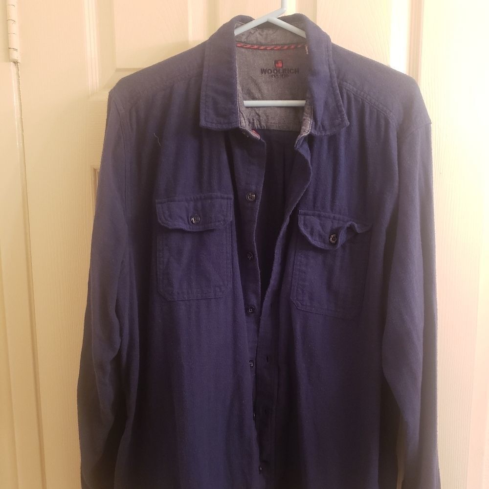 Woolrich blue long sleeve flannel